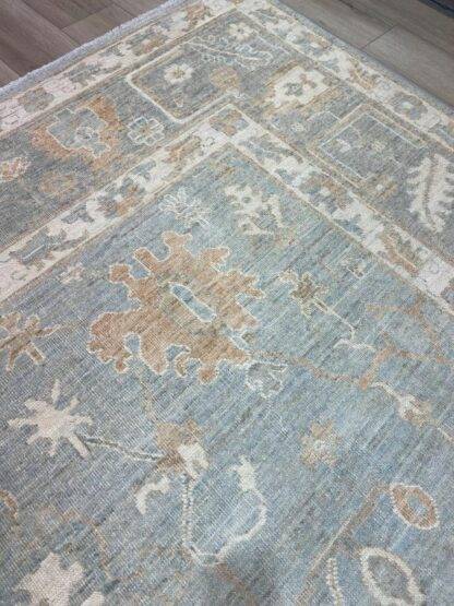 Lovely Blue Peshawar Rug 8.10x11.9 handmade carpet - Image 5