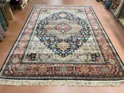 Karastan Vintage Rug | Heriz Pattern Navy Carpet 8.8x12 | Excellent Quality #700/701  8.8x12 excellent