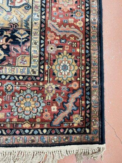 Karastan Vintage Rug | Heriz Pattern Navy Carpet 8.8x12 | Excellent Quality #700/701  8.8x12 excellent - Image 10