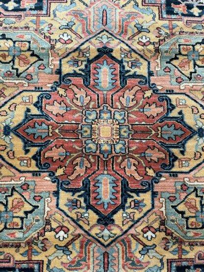 Karastan Vintage Rug | Heriz Pattern Navy Carpet 8.8x12 | Excellent Quality #700/701  8.8x12 excellent - Image 5