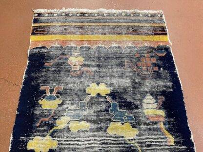 Oriental rug | Antique Chinese 3x8.8 pillar carpet - Image 9