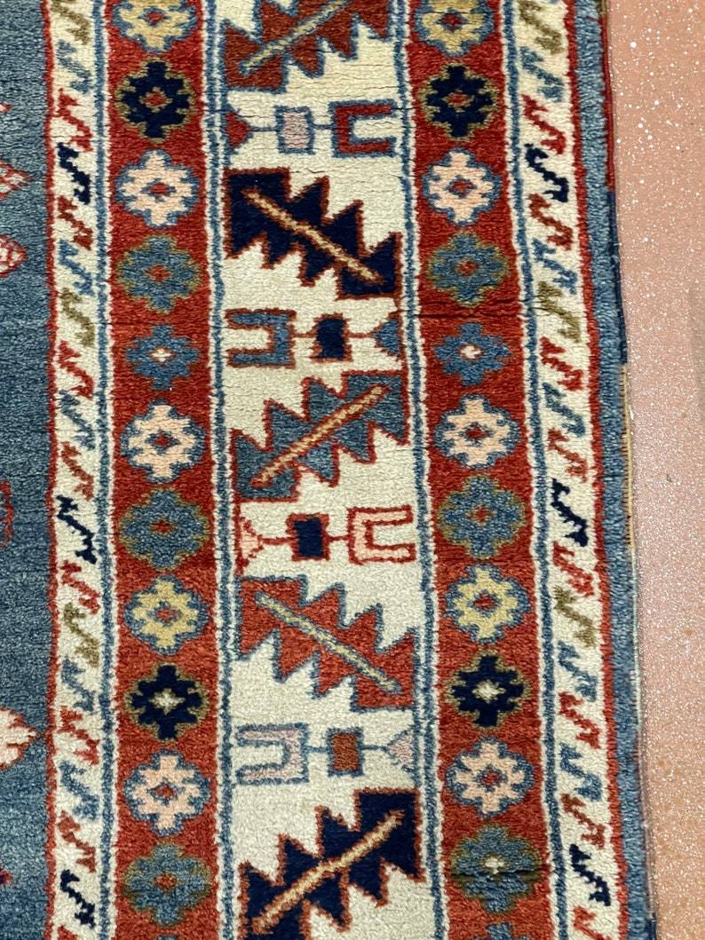 Turkish rug | Turkish Kazak 4.3x6 carpet natural abrash - Image 9