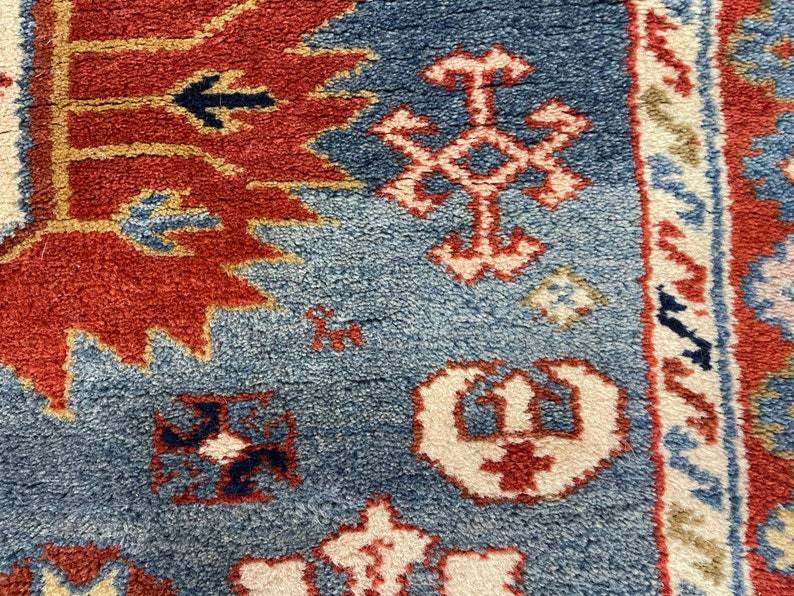 Turkish rug | Turkish Kazak 4.3x6 carpet natural abrash - Image 6