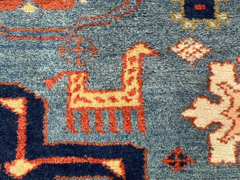 Turkish rug | Turkish Kazak 4.3x6 carpet natural abrash - Image 5