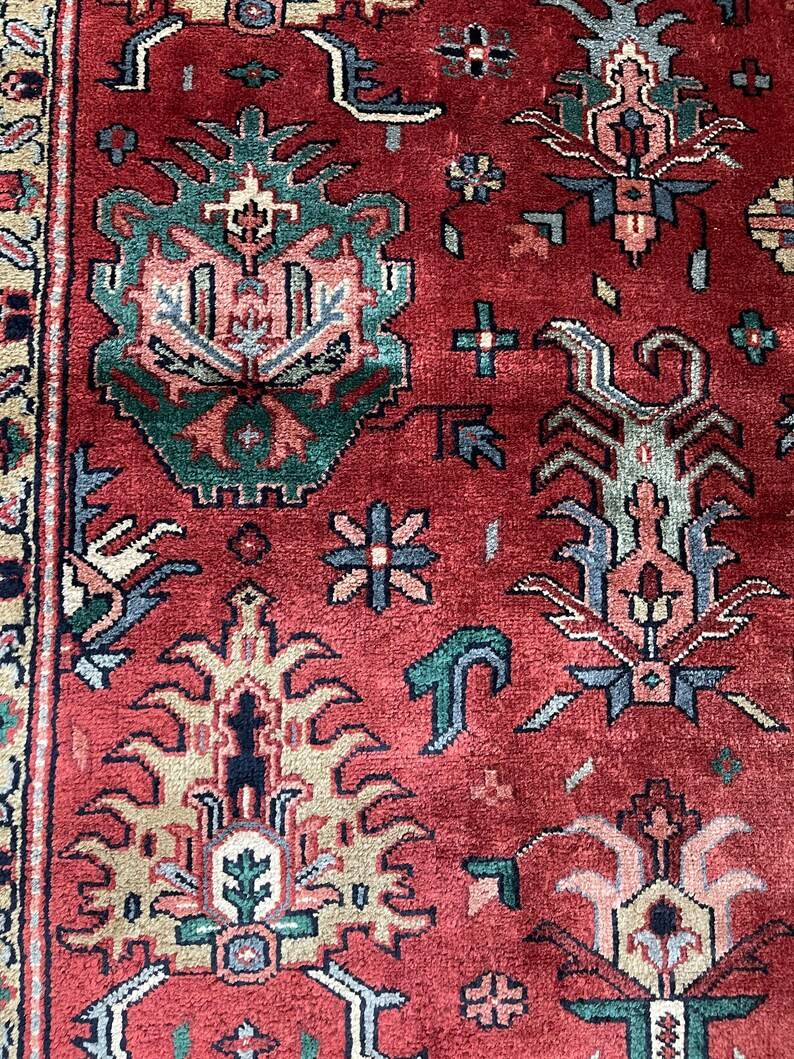 Handmade Rug | Beautiful Indo Heriz 7.8x9.9 carpet - Image 5