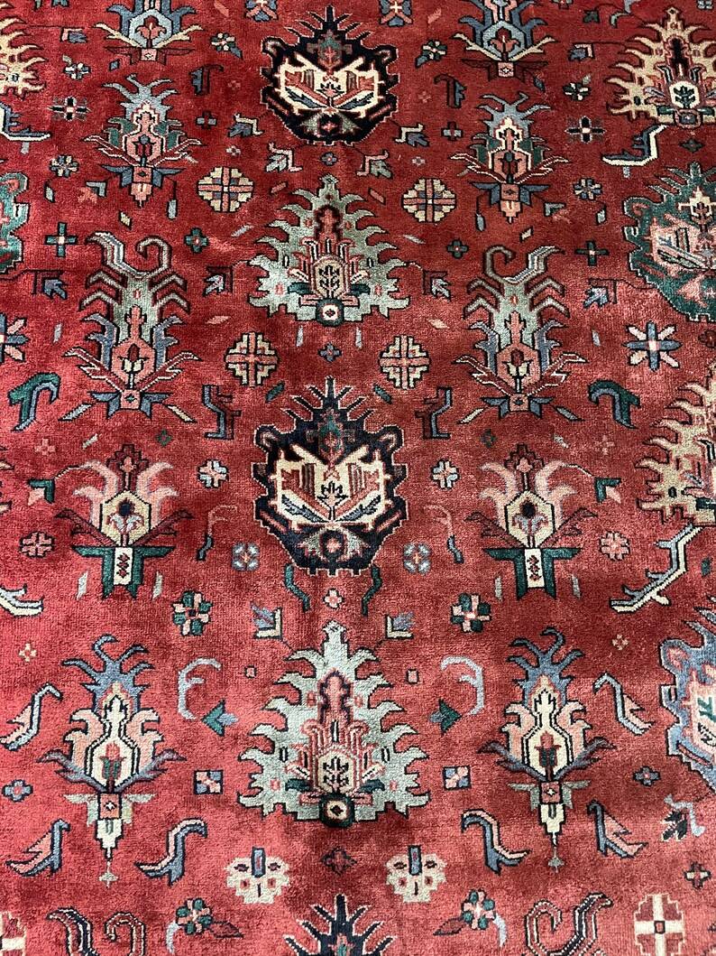 Handmade Rug | Beautiful Indo Heriz 7.8x9.9 carpet - Image 6