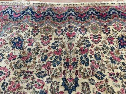 Antique Kerman rug 11x19.7 lovely carpet has some worn areas selling as is - Image 5