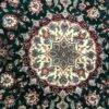Floral Oriental Rug | Forest green rug Tabriz pattern in great condition 6x9 handmade wool rug - Image 9