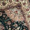 Floral Oriental Rug | Forest green rug Tabriz pattern in great condition 6x9 handmade wool rug - Image 6