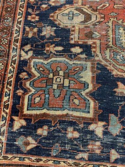 Antique Rug |  Farahan Sarouk 6.3 x 10 worn distressed - Image 2