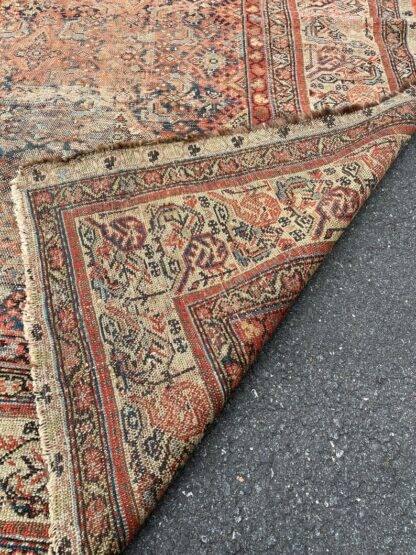 Turkish Rug | Hamedan Kurdish Worn Naturally Distressed CIRCA 1890S 7x9.4 - Image 5