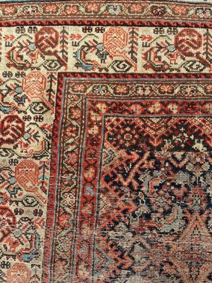 Turkish Rug | Hamedan Kurdish Worn Naturally Distressed CIRCA 1890S 7x9.4 - Image 2