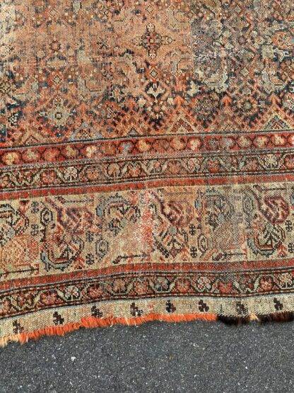 Turkish Rug | Hamedan Kurdish Worn Naturally Distressed CIRCA 1890S 7x9.4 - Image 3