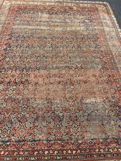 Turkish Rug | Hamedan Kurdish Worn Naturally Distressed CIRCA 1890S 7x9.4 - Image 4