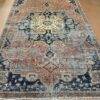 Antique Rug |  Farahan Sarouk 6.3 x 10 worn distressed - Image 7