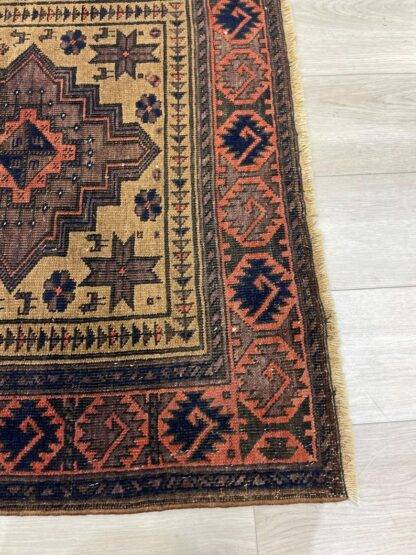 Boho Chic Camel Hair Rug - Antique Malayer Carpet 3.4x5.6 - Image 3