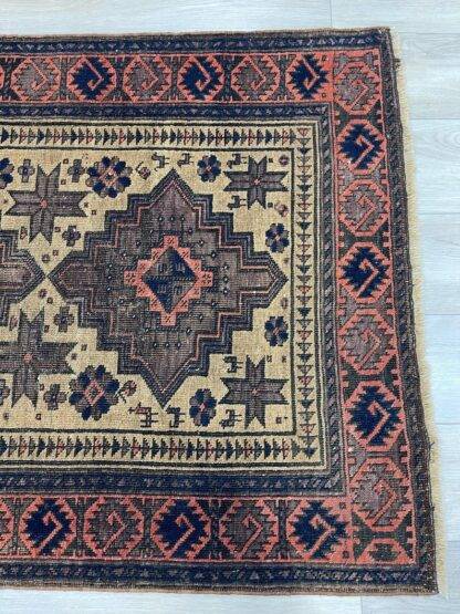 Boho Chic Camel Hair Rug - Antique Malayer Carpet 3.4x5.6 - Image 5