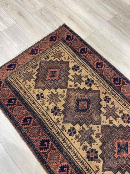 Boho Chic Camel Hair Rug - Antique Malayer Carpet 3.4x5.6 - Image 6