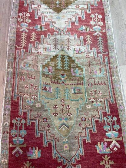 Oushak Rug | handmade Runner 4.7x12.11 Carpet - Image 9