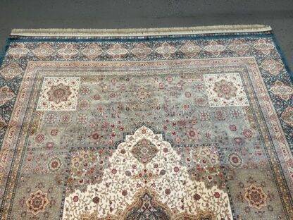 Turkish Rug | Transform your space with the stunning Silk carpet 7.7x9.10 Rug | true masterpiece - Image 4