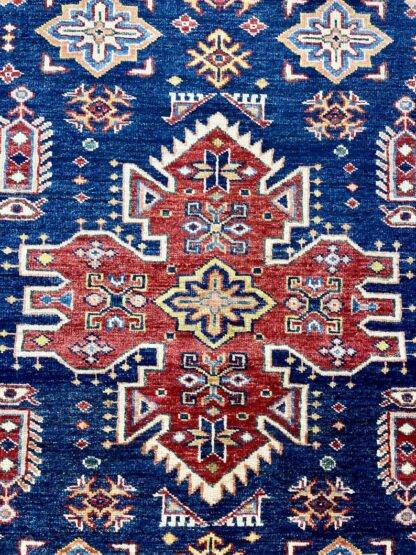 Oriental Rug | Fine Kazak Rug 3.4x4.8 Handwoven in Afghanistan - Image 6