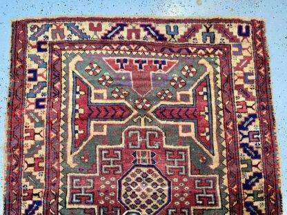 Tribal Rugs | Distressed Rare English Rug 3.6x4.9 carpet - Image 4