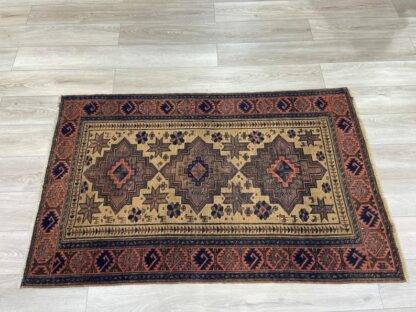 Boho Chic Camel Hair Rug - Antique Malayer Carpet 3.4x5.6 - Image 8