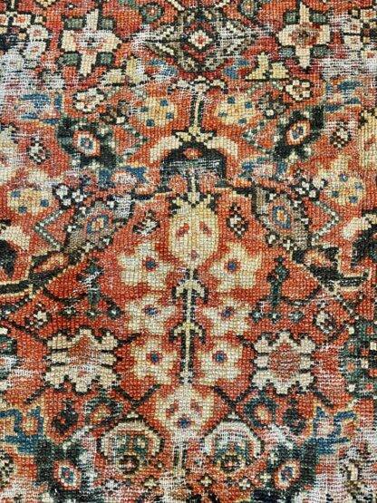 Living Room Distressed Antique Persian Mahal Rug 8.4x10.4 Circa 1910s-1920s - Image 5