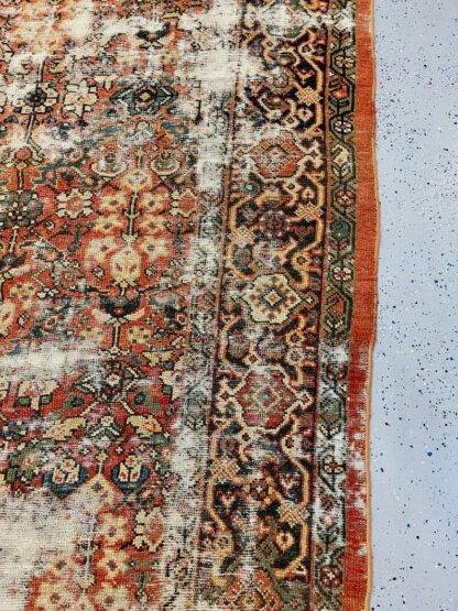 Living Room Distressed Antique Persian Mahal Rug 8.4x10.4 Circa 1910s-1920s - Image 3