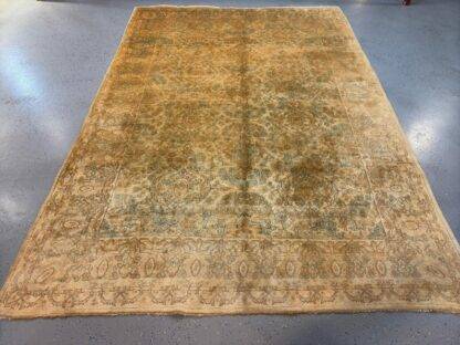 Contenporary Rare Antique Kerman Rug with Ornate Floral Medallion Design 8.2x11.6