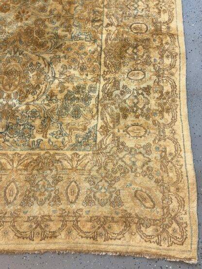 Contenporary Rare Antique Kerman Rug with Ornate Floral Medallion Design 8.2x11.6 - Image 2