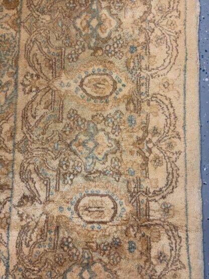 Contenporary Rare Antique Kerman Rug with Ornate Floral Medallion Design 8.2x11.6 - Image 3