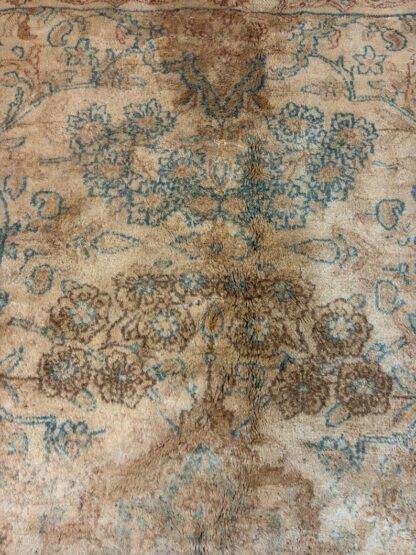 Contenporary Rare Antique Kerman Rug with Ornate Floral Medallion Design 8.2x11.6 - Image 5