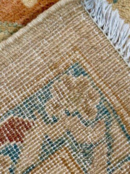 Vintage Afghan Rug 7.10x9.7 Soft Neutral Tones with Intricate Floral Motifs - Image 2