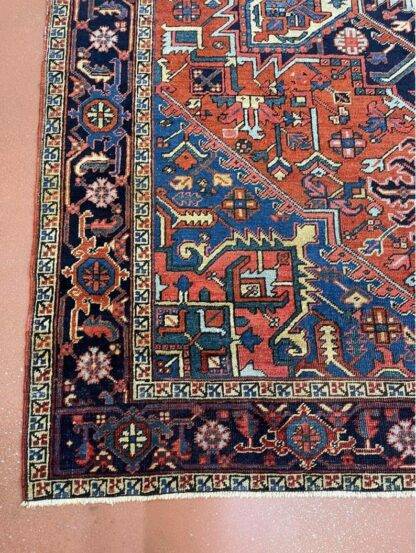 Antique Heriz Rug Lovely Rug Rare size 7x10.3 Carpet - Image 10