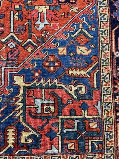 Antique Heriz Rug Lovely Rug Rare size 7x10.3 Carpet - Image 3