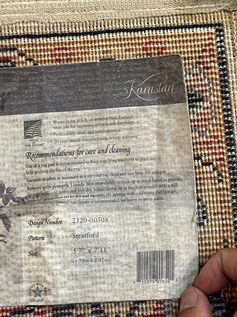 Karastan rug lovely carpet gently used Heriz pattern: Stratford 2120 5.7x7.11 excellent - Image 2