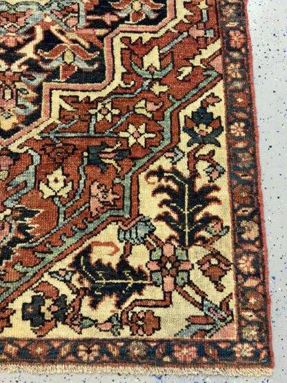 Persian Karaja Rug – Handwoven Wool Rug | Geometric Medallion Design | Traditional Persian Home Decor 3.5x5.5 - Image 9