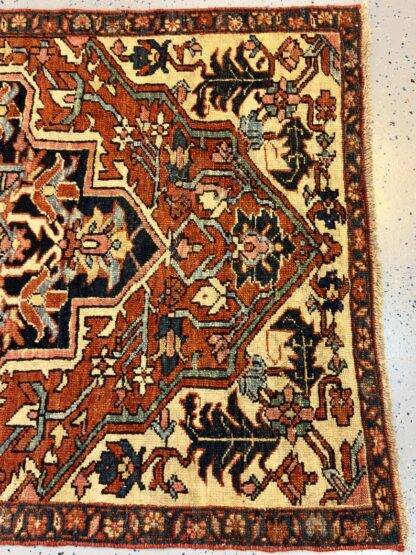 Persian Karaja Rug – Handwoven Wool Rug | Geometric Medallion Design | Traditional Persian Home Decor 3.5x5.5 - Image 2