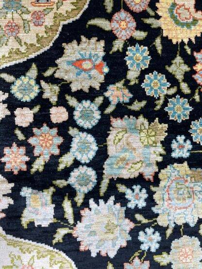 Turkish Rug | Silk Hereke Rug 2.7x3.5 Floral Motifs - Image 6