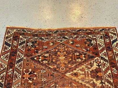 Oriental Rug Distressed Tribal Hand-Knotted Rug - Authentic Bohemian Decor 3.10x4.9 - Image 4