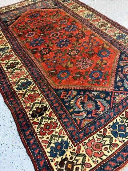 Vintage Kurdish Hamadan Rug 4.1x6.2 - Image 7