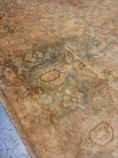 Contenporary Rare Antique Kerman Rug with Ornate Floral Medallion Design 8.2x11.6 - Image 8