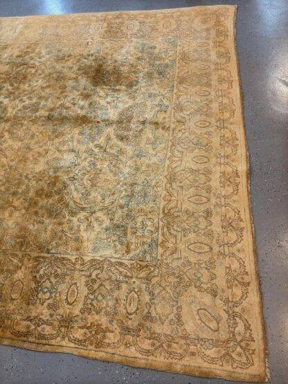 Contenporary Rare Antique Kerman Rug with Ornate Floral Medallion Design 8.2x11.6 - Image 9