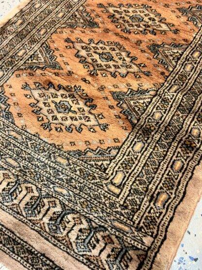 Vintage Bukhara Wool Runner – 2.2x6 ft Handwoven Geometric Rug | Traditional Hallway & Entryway Decor | Wool Area Rug - Image 8