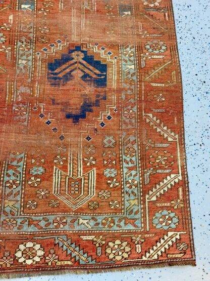 Distressed Kurdish Runner Rug 2.7x9 Handmade Wool Hallway Carpet | Vintage Tribal Boho Rug | Narrow Space Decor - Image 9