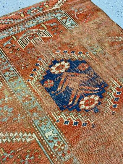 Distressed Kurdish Runner Rug 2.7x9 Handmade Wool Hallway Carpet | Vintage Tribal Boho Rug | Narrow Space Decor - Image 10