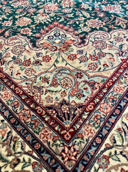 Vintage Luxurious Persian Tabriz Rug – Handwoven Floral Elegance | Wool & Silk Blend | Timeless Masterpiece 9.10x13.6 - Image 4