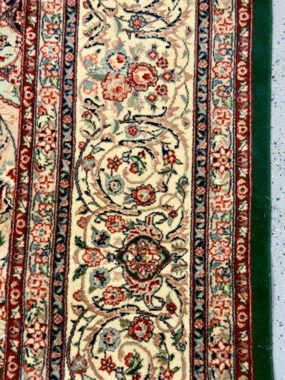 Vintage Luxurious Persian Tabriz Rug – Handwoven Floral Elegance | Wool & Silk Blend | Timeless Masterpiece 9.10x13.6 - Image 8