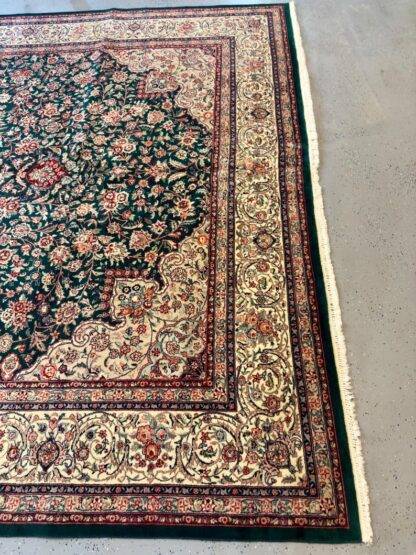 Vintage Luxurious Persian Tabriz Rug – Handwoven Floral Elegance | Wool & Silk Blend | Timeless Masterpiece 9.10x13.6 - Image 3